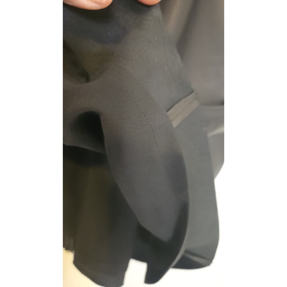 Nordstrom Signature Black Genuine Leather A-Line Knee-Length Skirt Size 12 - Picture 4 of 6